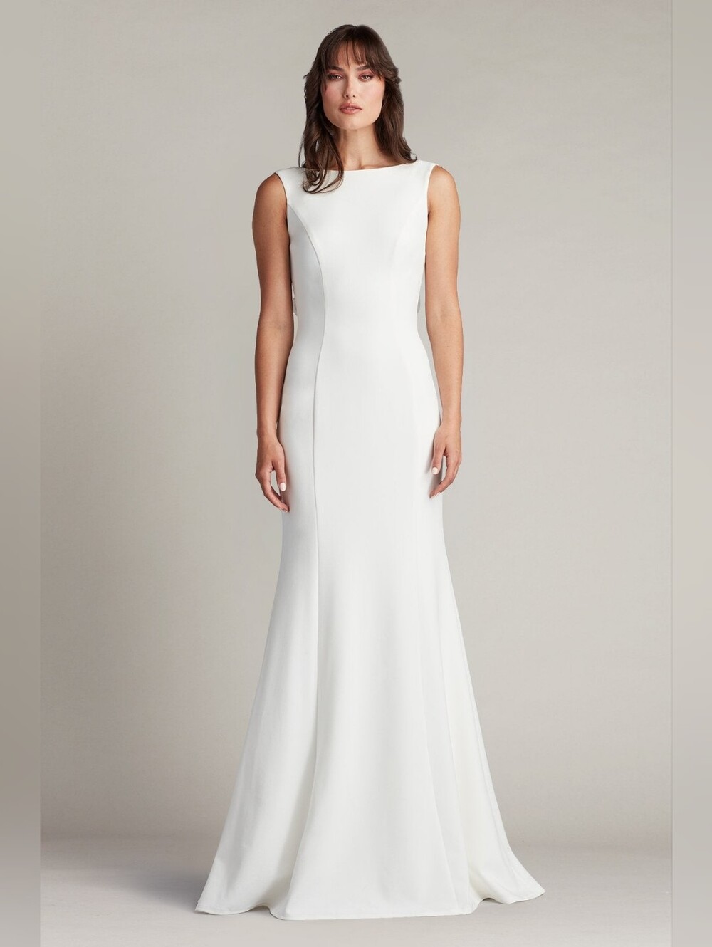 Tadashi Shoji Beckwith Rosette Low Back Mermaid Ivory Wedding Gown -NWT